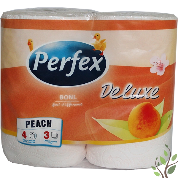 Perfex Deluxe toalettpapír 4 tekercs 3 rétegű barack 145 lap