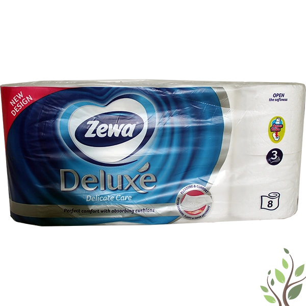 Zewa Deluxe toalettpapír 8 tekercs 3 rétegű fehér 150 lap