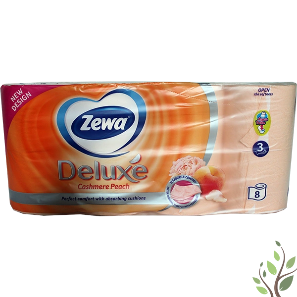Zewa Deluxe toalettpapír 8 tekercs 3 rétegű barack 150 lap