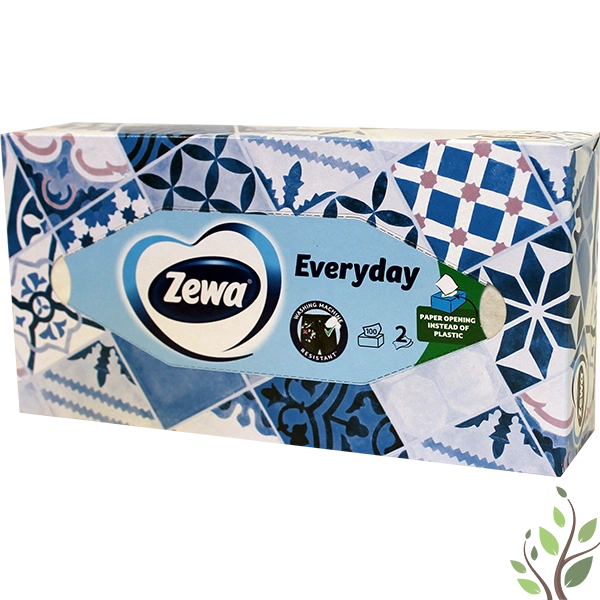 Zewa papírzsebkendő dobozos 2 réteg 100 db everyday