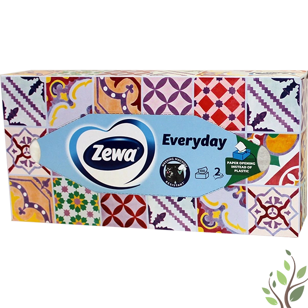Zewa papírzsebkendő dobozos 2 réteg 100 db everyday
