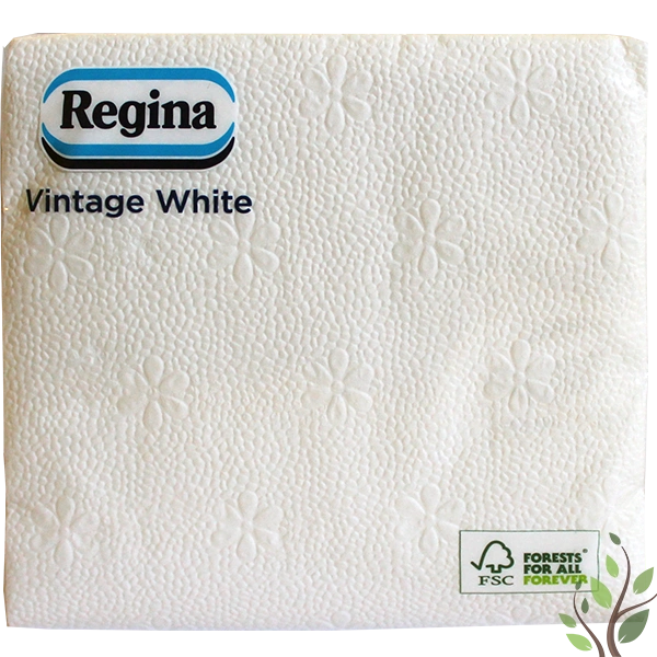 Regina szalvéta 1 réteg 45 lap 33x33cm vintage white