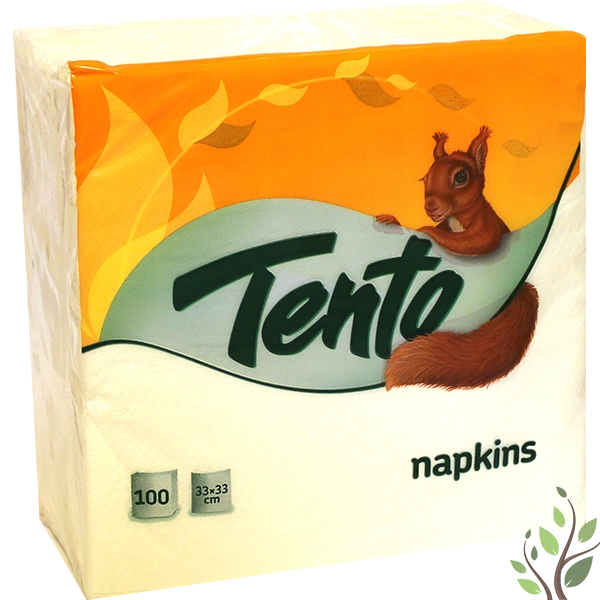 Tento szalvéta 1 réteg 100 lap 33x33cm Fehér