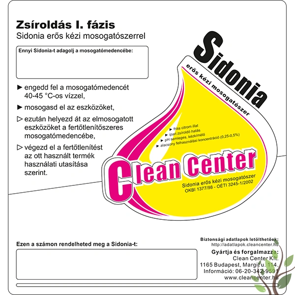 Sidonia-strong I. fázis kísérőmatrica