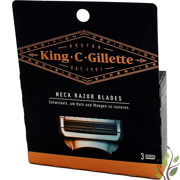 Gillette King C borotva utántölrő, Neck Razor 3 db