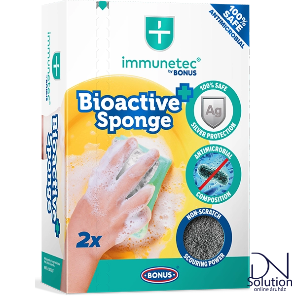 Bonus formázott mosogató szivacs 2db bioactive+ Immunetec by Bonus