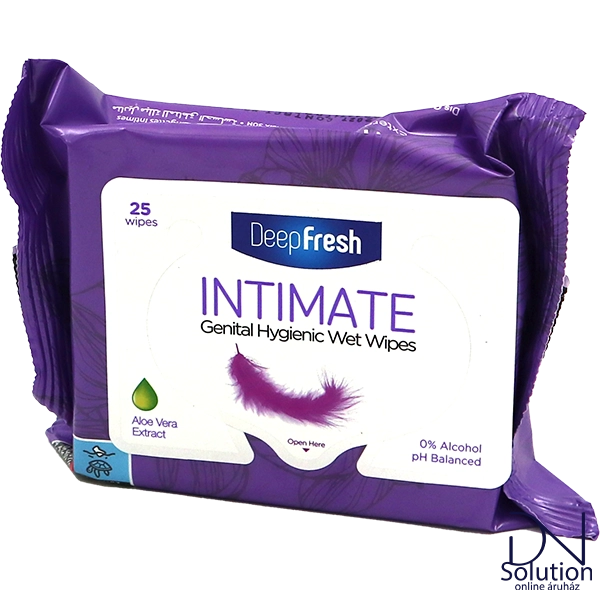 Deep fresh intim törlőkendő 25db aloe