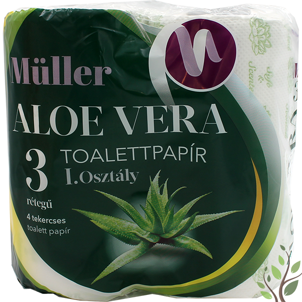Müller toalettpapír 4 tekercs 3 rétegű aloe vera