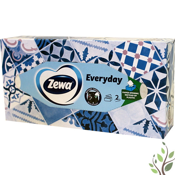 Zewa papírzsebkendő dobozos 2 réteg 100 db everyday