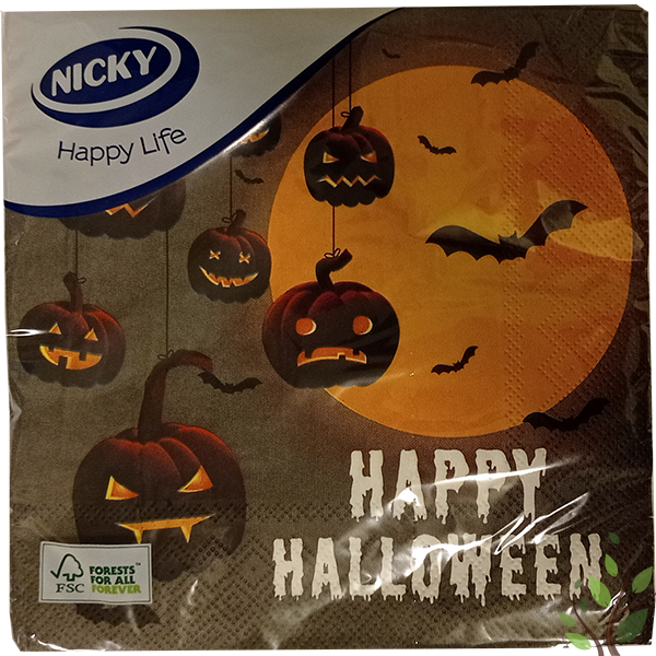 Nicky szalvéta 3 réteg 20 lap 33x33cm Halloween