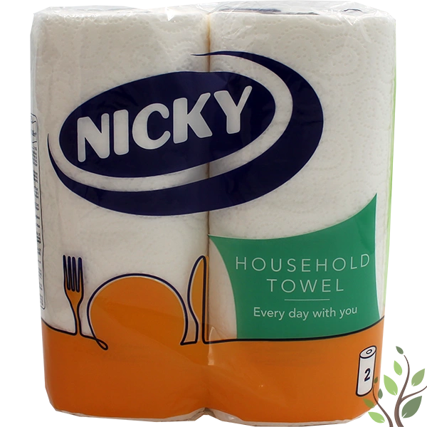 Nicky kéztörlő household 2 tekercs 2 réteg fehér