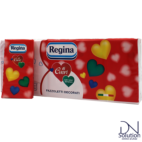 Regina papírzsebkendő 4 réteg 10x9db Love