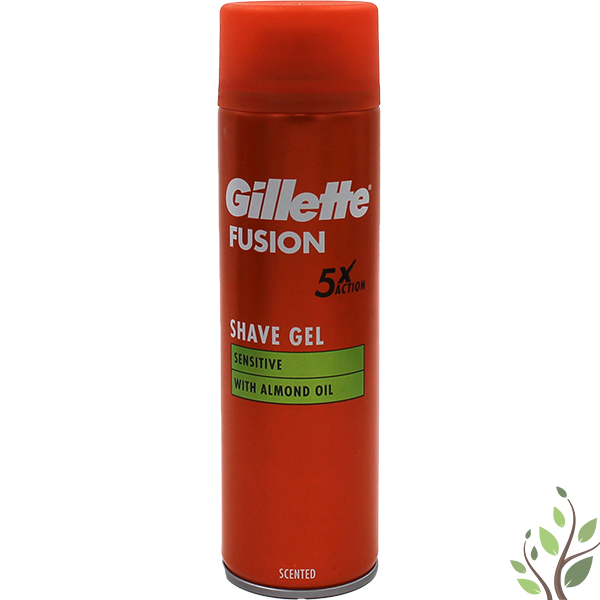 Gillette borotvagél 200ml Fusion5 sensitive with almond oil