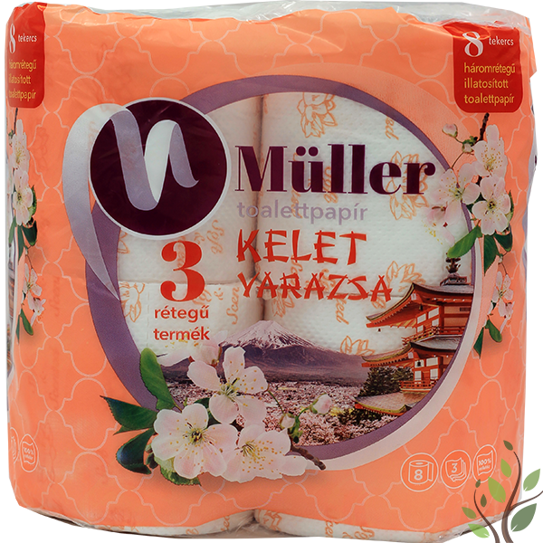 Müller toalettpapír 8 tekercs 3 réteg kelet varázsa