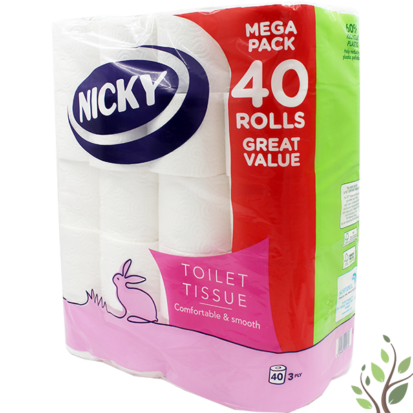 Nicky toalettpapír 40 tekercs 3 réteg fehér